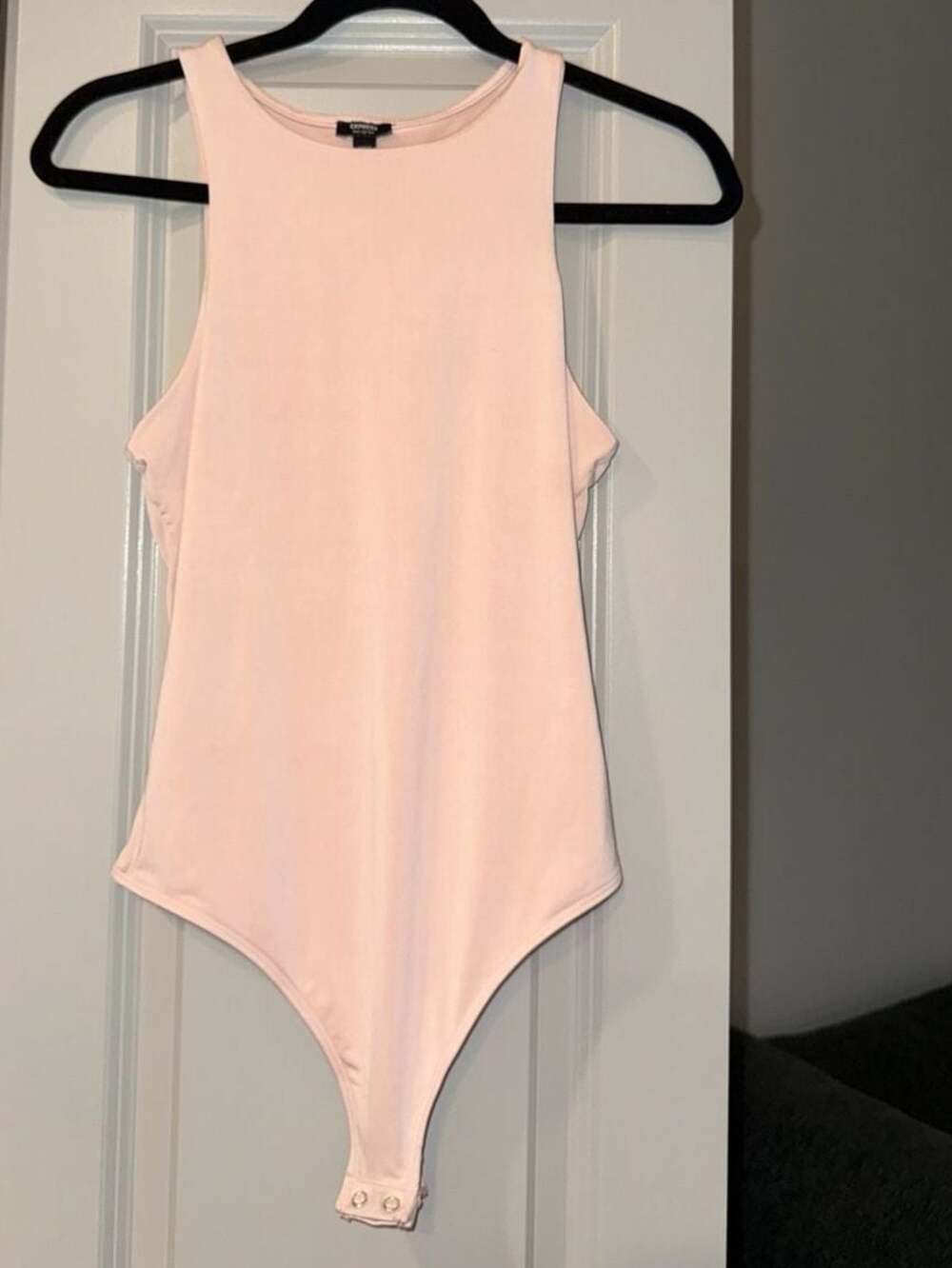 Express Body Contour High Neck Sleeveless Bodysuit Size S Pink